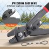 VEVOR Wire Rope Crimping Tool and Cutter Up To 2.2mm Wire Cable Crimps, 1/64" - 3/32" Crimping Loop Sleeve Kit and 160pcs Aluminum Buckles