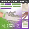 PVC Dotted Gloves 10 Inches. Pack of 12 White Canvas String Gloves. Washable Double-Sided PVC Knit Gloves 6 Pairs