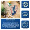 Floral Gardening Gloves for Women, Medium 9" Long, 6 Pairs of Dark Blue Women's Gardening Gloves with Knit Wrist, Bright Print