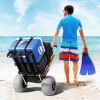 VEVOR Beach Dolly with Big Wheels for Sand, 29.9" x 15.4" Cargo Deck, w/ 12" Balloon Wheels