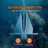 VEVOR Fluke Style Anchor Kit, 13 LBS Hot-Dipped Galvanized Steel Fluke Anchor with 7.9' Chain, 101' Rope and Two 0.4" Shackles