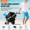 VEVOR Beach Dolly with Big Wheels for Sand, 29.9" x 15.4" Cargo Deck, w/ 12" Balloon Wheels
