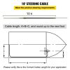 VEVOR Outboard Steering System 10' Boat Steering Cable 10 Feet Marine Steering System 3/4'' Shaft with 13.5 Inch Wheel for Yachts and Waterborne Vehic