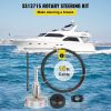 VEVOR Outboard Steering Kit 15' Outboard Rotary Steering Kit 15 Feet for Boats Steering System