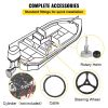 VEVOR Outboard Steering System 13' Outboard Rotary Steering System 13 Feet Boat Steering Cable with 13" Wheel Durable Marine Steering System