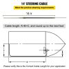 VEVOR Outboard Steering System 14' Outboard Steering Kit 14 Feet Boat Steering Cable with 13" Wheel Durable Marine