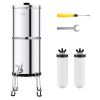 VEVOR 2.25G Gravity-fed Water Filter Countertop System Stainless Steel 2 Filters