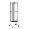VEVOR 2.25G Gravity-fed Water Filter Countertop System Stainless Steel 2 Filters